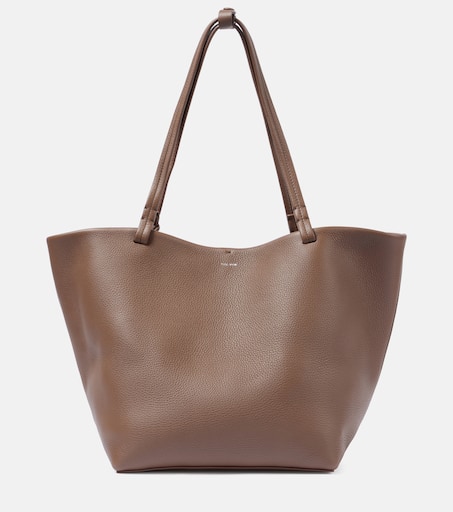 Park Three leather tote bag in brown - The Row | Mytheresa