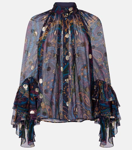 クローゼット整理！ETRO 65%viscose・35%silk オーバーサイズ