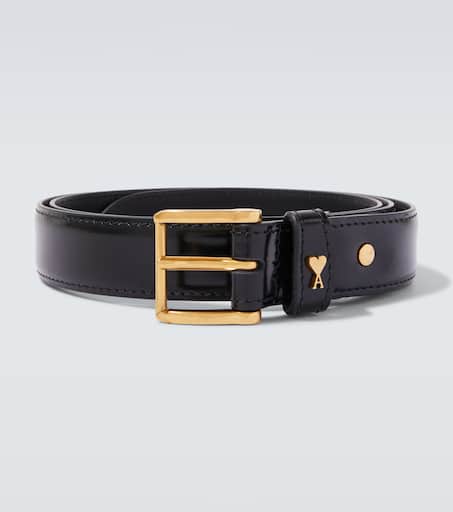 Paris Paris leather belt in black - Ami Paris | Mytheresa