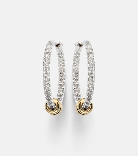 Argo Demi sterling silver and 18kt gold hoop earrings with