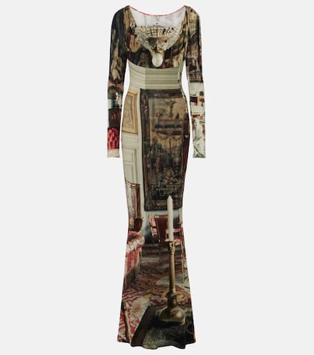 VIVIENNE WESTWOOD ワンピース Saloon printed maxi dress962882 Saloon printed maxi dress in multicoloured - Vivienne