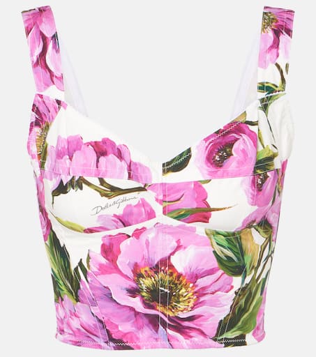 【DOLCE＆GABBANA】ローズプリント バルコネット ビキニトップ Dolce & Gabbana Bikinis for Women | Online Sale up to 51