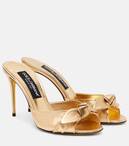 サンダル・ミュール Dolce gabbana satin mules with l heel. DOLCE&GABBANA Satin mules | NET-A-PORTER