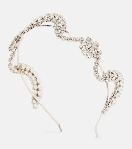 Embellished headband in silver - Simone Rocha | Mytheresa