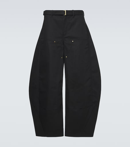 x Carhartt WIP cotton barrel-leg pants in black - Sacai | Mytheresa