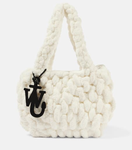 JW ANDERSON ブランケット スモール シェニール トートバッグ Blanket Small chenille tote bag in white - JW Anderson