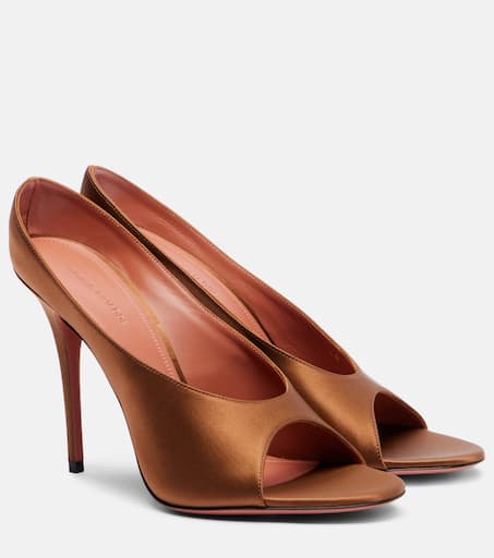 サンダル・ミュール AMINA MUADDI Black Leather Anok 105 Mules Amina Muaddi | Anok 105 patent black mules | Savannahs