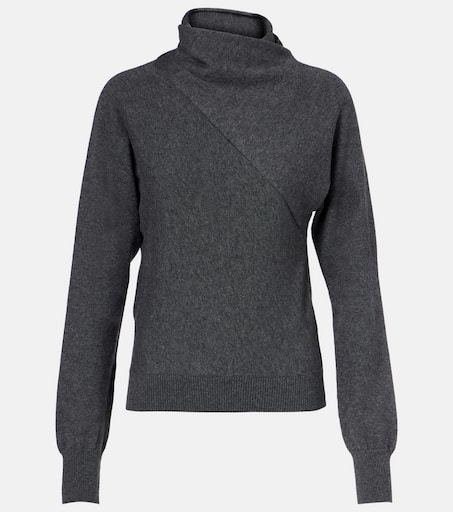 Cashmere and cotton turtleneck sweater in grey - Tom Ford