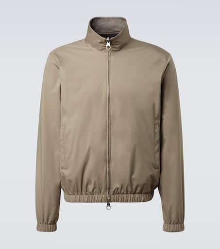 Reversible cashmere-trimmed bomber jacket in beige - Loro Piana