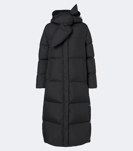 Ornement tie-neck down coat