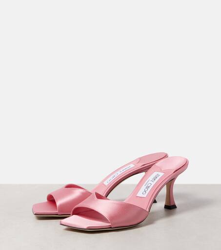 Jimmy Choo Skye 70 satin mules - Slippers - Compare Prices