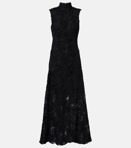 Floral cocktail dress in black - Rotate | Mytheresa