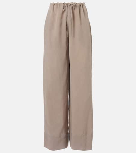 Enea wide-leg pants in brown - The Row | Mytheresa