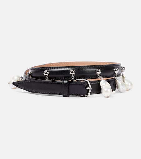 【ALAIA】 Multi slim leather belt Multi slim leather belt in black - Alaia | Mytheresa