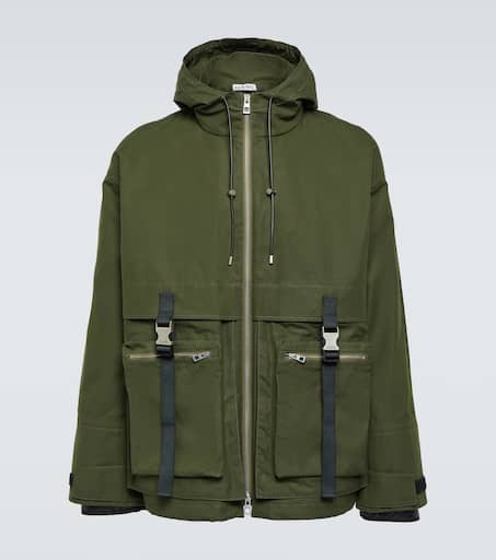 【関税&送料込】Loewe Hooded Parka Green Cotton Hooded Parka | LOEWE | MR PORTER