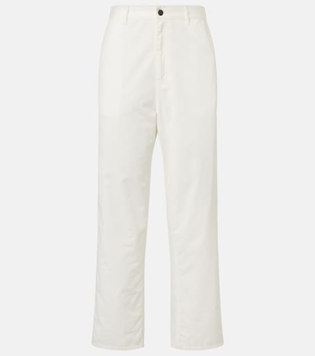 Sharka cotton and cashmere wide-leg pants in white - The Row