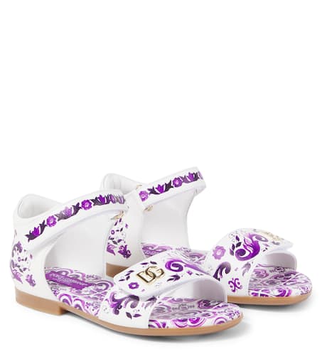 【関税＆送料込み】Dolce & Gabbana Maiolica Leather Sandals DOLCE & GABBANA - 105mm Keira Maiolica Leather Sandals Dolce