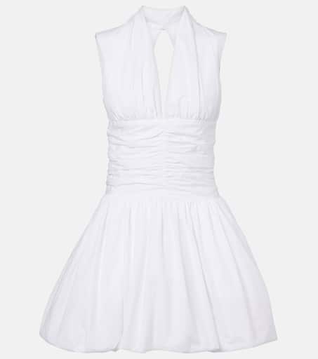オールインワン・サロペット Patou White Mini Dress Bloomer ruched cotton minidress in white - Patou | Mytheresa