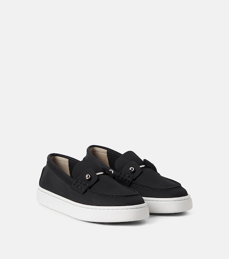 Christian Louboutin Kids 참벨리키드 스웨이드 로퍼