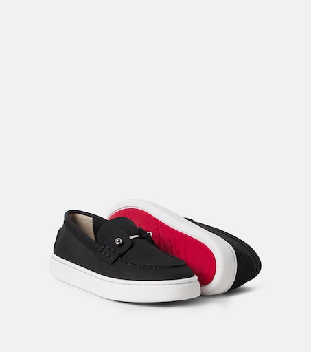 Christian Louboutin Kids 참벨리키드 스웨이드 로퍼