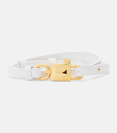 小物 00s Dolce&gabbana white belt Lock leather belt in white - Dolce Gabbana | Mytheresa