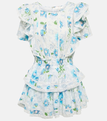 Natasha Floral Cotton Minidress in Multicoloured - Love Shack Fancy | Mytheresa