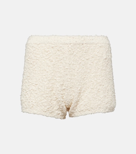 Cotton-blend bouclé shorts in white - Magda Butrym | Mytheresa
