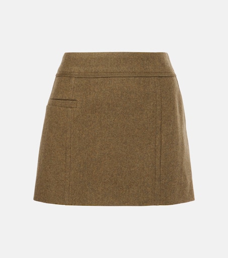 Wool miniskirt in brown - Victoria Beckham | Mytheresa