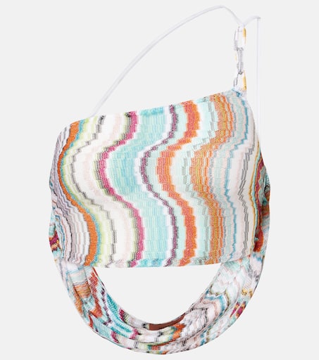 MISSONI ミッソーニ　クロップドパンツ　総柄　波模様　マルチカラー 42 MISSONI ミッソーニ クロップドパンツ 総柄 波模様 マルチカラー