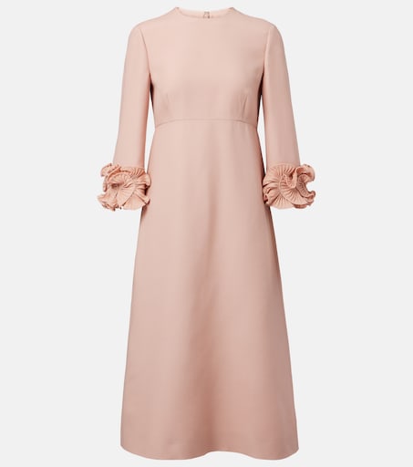 well refined crepe ruffled midi dress Ruffle Midi Dresses