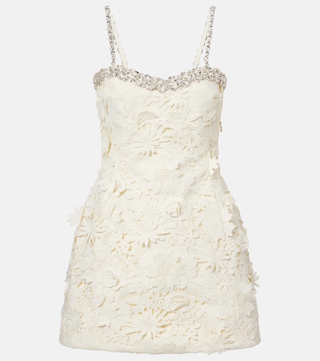 Sophie embellished lace minidress in white - Leo Lin | Mytheresa