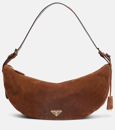 Prada Prada Demi-Lune Large suede shoulder bag