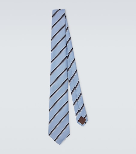 Canali Striped silk tie