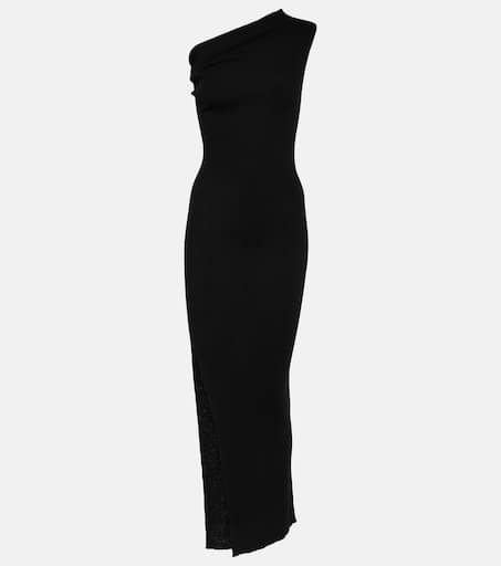 VIP【送料関税込】RICK OWENS BANDED T WOOL LONG DRESS Black Hollywood Banded T Maxi Dress by Rick Owens on Sale