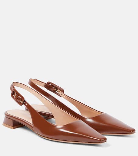 【関税&送料込】Gianvito Rossi Bessie Patent Leather Slingba Bessie 100 patent leather platform pumps in black - Gianvito