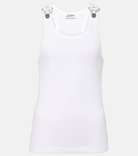 JEAN PAUL GAULTIERJEANS リブ編みタンクトップ ホワイト P00939447.jpg