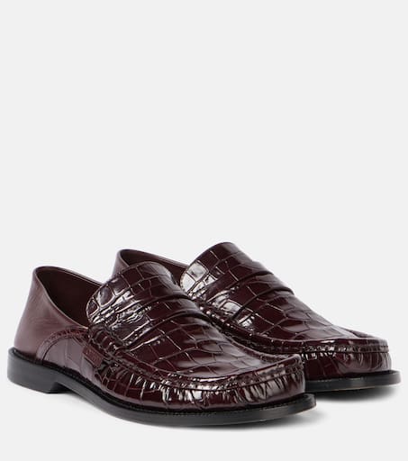 ローファー・オックスフォード Loewe Burgundy Leather Campo Loafers Loewe: Women's Campo Loafer (Burgundy) | DSMNY E-SHOP
