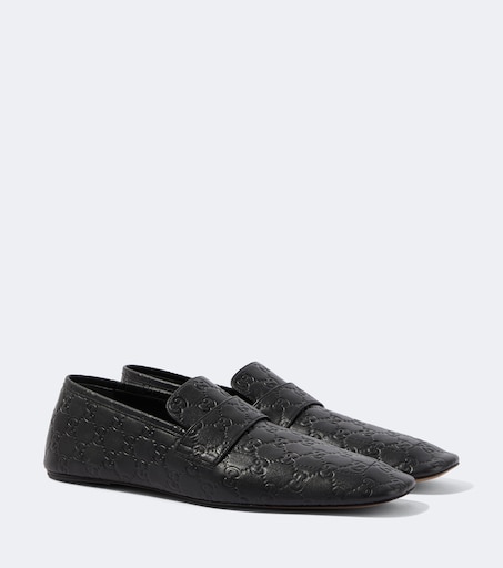 GG embossed leather loafers in black - Gucci | Mytheresa display picture 3