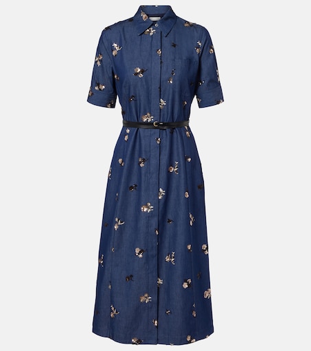 altuzarra shirt dress Eleanor Dress in Cornflower Stripe  Altuzarra