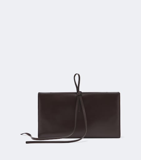 Small Concertina leather clutch in brown - Phoebe Philo | Mytheresa