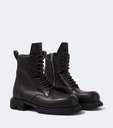 Army Gabe leather combat boots in black - Rick Owens | Mytheresa