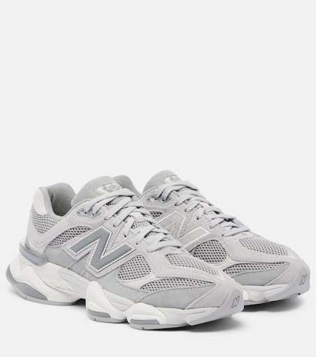 9060 leather-trimmed sneakers