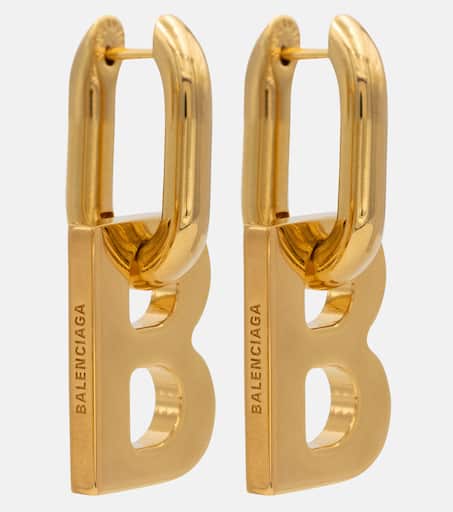 【BALENCIAGA】B. XXL ピアス in ゴールドコッパー&ブラス B Chain XL earrings in gold - Balenciaga | Mytheresa