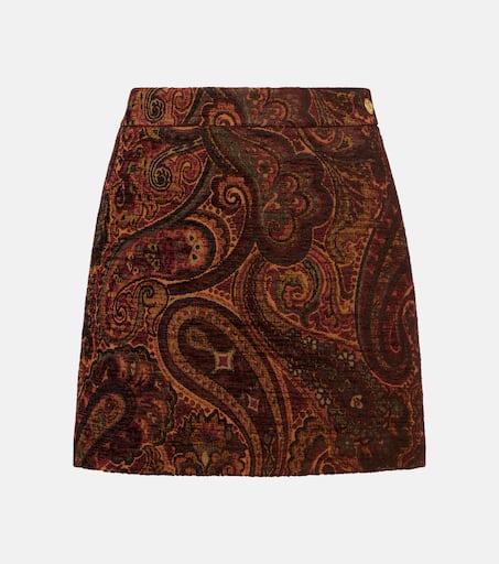 Paisley jacquard miniskirt in red - Chloe | Mytheresa