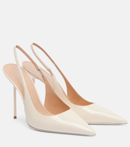サンダル・ミュール PARIS TEXAS White leather Lidia pumps (PX913XVN01 WHITE) Mules in white patent leather - Paris Texas – Paris Texas US