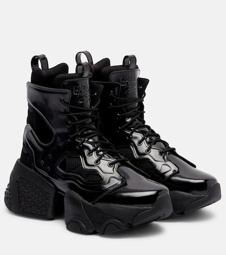 x Reebok cutout platform ankle boots in black - Noir Kei Ninomiya