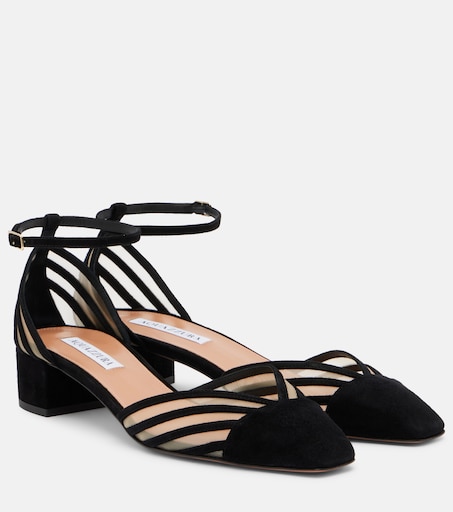 Alana suede pumps in black - Aquazzura | Mytheresa