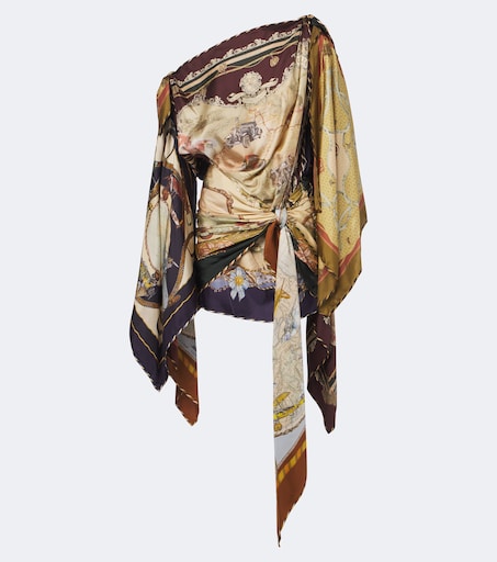 Valiant draped silk minidress