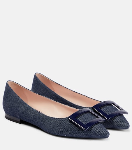 【関税込み】ROGER VIVIER GOMMETTINE' BALLET FLATS Gommettine Ballerinas in leather Beige Woman