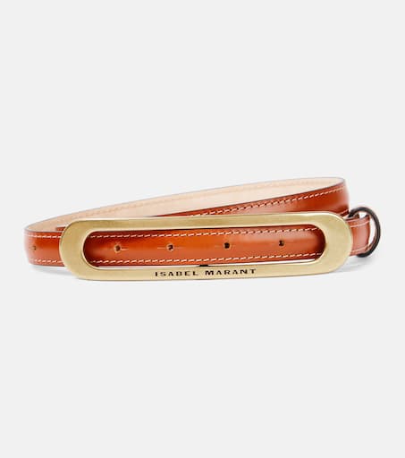Ceinture Leyden en cuir en marron Isabel Marant Mytheresa